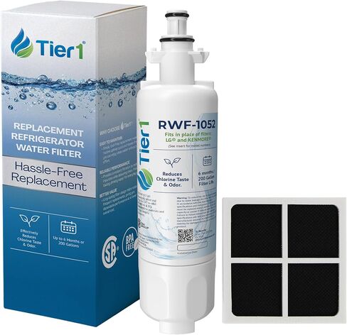 Tier1 ADQ36006101 Refrigerator Water & Air Filter Combo | Replacement for LG LT700P, ADQ36006102, Kenmore 46-9690, 469690, ADQ36006101-S, RFC1200A, WSL-3, FML-3, LT120F, Fridge Filter in Saudi Arabia