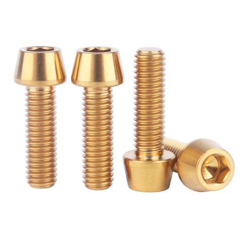 4PCS Titanium Bolt M5x10 16 20 25 30 35mm Tapered Head Allen Hex Screws Bolt (Burnt Blue, M5x25mm) in Saudi Arabia