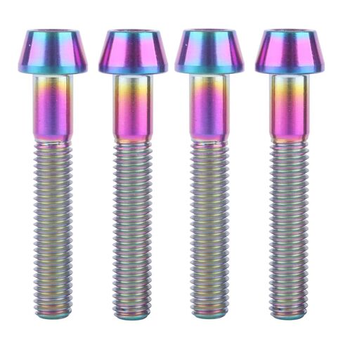 4 قطعة مسمار تيتانيوم M5x10 16 20 25 30 35 مللي متر مسمار مدبب برأس ألين سداسي (أزرق محروق، M5x25mm) in Kuwait