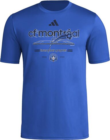 adidas Men's CF Montreal Vintage World Pre-Game Short Sleeve T-Shirt in Saudi Arabia