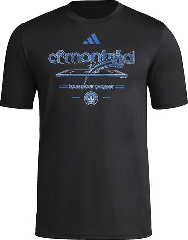 adidas Men's CF Montreal Vintage World Pre-Game Short Sleeve T-Shirt in Saudi Arabia