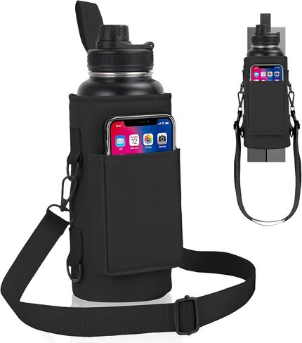 Magnetic Gym Water Bottle Bag, Small Bottle Holder with Ultra Strong Magnet for Men and Women, Secure Attachment to Metal Surfaces, Compact Design for Phone and Essentials in Saudi Arabia