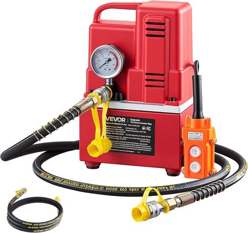 VEVOR Electric Hydraulic Pump, 750W 10,000 PSI, 120V Single Acting Electric Driven Hydraulic Pump Power Pack Unit, with Solenoid Valve, 0.53 Gallon / 2L, for Punching, Bending, Single Acting Cylinders in Saudi Arabia