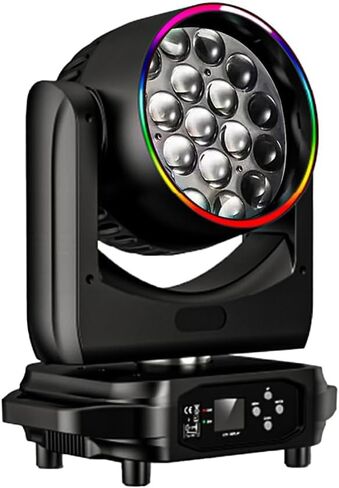 Led 19x15 واط التكبير غسل شعاع Dmx512 تتحرك رئيس المرحلة الإضاءة Dj نادي حفل زفاف عيد الميلاد ألوان Gobos ضوء المعرض (1 ضوء) in Saudi Arabia