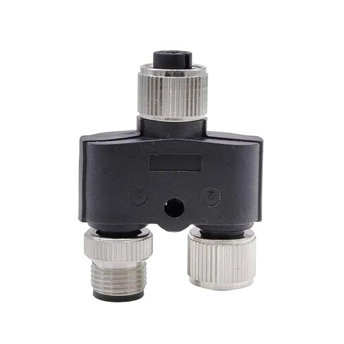 M12 Sensor Connector Male Female Shaped Conversion Plug 4 5 8 Pin 1Pcs(5P T (1F-1M 1F)) in Saudi Arabia