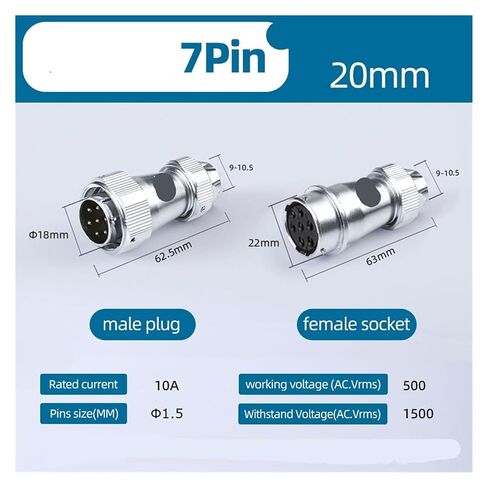 1 قطعة WY20 TE + ZE موصل 2-15PIN مقاوم للماء (7Pin ، 5 مجموعات) in Saudi Arabia