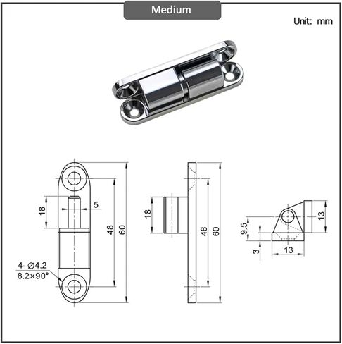 Zinc Alloy Detachable Corner Hinge Industrial Mechanical Equipment Cabinet Hinge 1Pcs(Medium Size) in Saudi Arabia