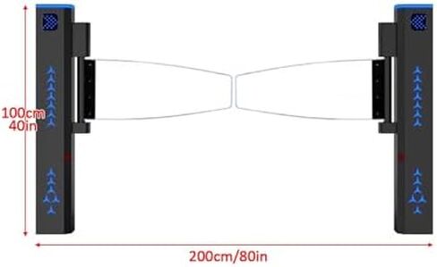Stainless Steel 1-Way Door Alarm System for Supermarkets | Automatic Closure & Sound/Light Alert for Factory Aisles & Store Entrances in Saudi Arabia