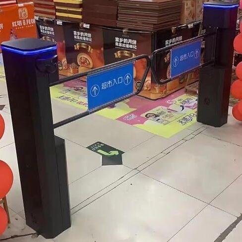 Stainless Steel 1-Way Door Alarm System for Supermarkets | Automatic Closure & Sound/Light Alert for Factory Aisles & Store Entrances in Saudi Arabia