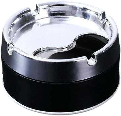 1pcs Windproof Ashtray, Thickened Rotating Design Smoking Tray for Living Room, Simple and Stylish Home Use, Blue in Saudi Arabia