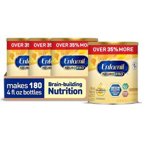 Enfamil NeuroPro Baby Formula, Triple Prebiotic Immune Blend with 2'FL HMO & Expert Recommended Omega-3 DHA, Inspired by Breast Milk, Non-GMO,Powder, 36.4 oz Refill Box, 4 Count in Saudi Arabia