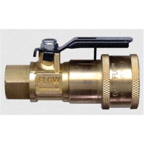 GAS-FLO QD-GMRVC4-4F قارنة توصيل صمام الغاز سريعة الفصل مع صمام كروي، 1/4 بوصة اسمية، نمط نهاية FNPT، معدل تدفق 50000 وحدة حرارية بريطانية/ساعة، نحاس، مستورد in Kuwait