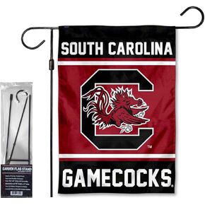 South Carolina Gamecocks Garden Banner Flag with Flag Pole Stand Set in Kuwait