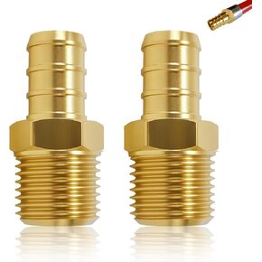 موصل ذكر PEX إلى 3/8 بوصة NPT - محول نحاسي شديد التحمل للسباكة، تركيب مقاوم للتآكل لأنظمة إمداد المياه (عبوتان) in Kuwait