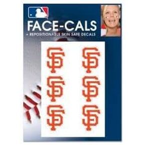 MLB San Francisco Giants Face Tattoos, Team Colors, One Size in Kuwait