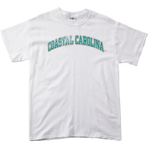 تي شيرت Coastal Carolina Chanticleers بنسبة 100% بأكمام قصيرة منكمش مسبقًا، مقاس متوسط، أبيض in Kuwait