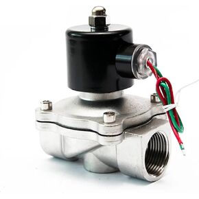 1 بوصة الفولاذ المقاوم للصدأ نوع الحجاب الحاجز AC220V صمام الملف اللولبي الضغط 1 قطعة (VITON-SEAL_110VAC_NORMALLY CLOSED) in Kuwait