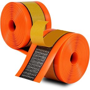Self-Adhesive Bike Tire Liners, TPU Material with Translucent Mesh, Orange, Lightweight Quick Installation for Mountain and Road Bikes in Saudi Arabia