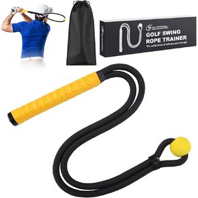 MIKOSI Golf Rope Swing Trainer، أداة تدريب متينة على حبل الجولف المتأرجح مع كرة مرئية لمسار التأرجح، مدرب قبضة جولف غير قابل للانزلاق لتحسين السرعة والإيقاع والاحماء ومعدات ممارسة الجولف المنزلية للاعبي الغولف in Kuwait