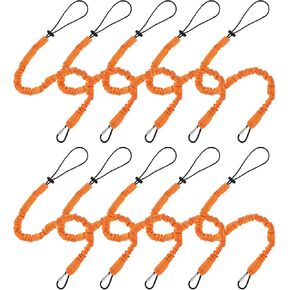 Molain 12 Pcs Tool Lanyards with Buckle and Loop, Red 35.4"-51.2" Adjustable Safety Tool Tether for Construction Roofing Scaffolding 20lb Weight Capacity in Kuwait