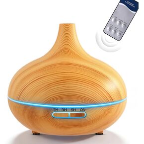 Rechargeable Diffuser for Essential Oils Large Room, 450ml Battery Operated Diffuser with Remote Control, Aromatherapy Oil Diffuser with Timer, 7 Colors Light air humidifiers for Home&Office in Saudi Arabia