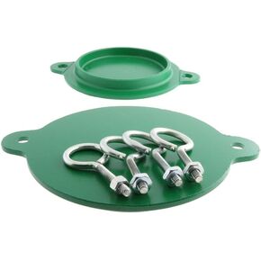 Fire Department Connection (FDC), Breakable Caps, 3", Aluminum, Green, Set of 2 in Saudi Arabia