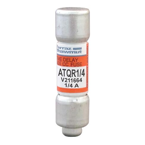 Ferraz Shawmut Amp-Trap 2000, SmartSpot ATQR1/4 Time Delay Low Voltage Fuse, 0.25 A, 600 VAC/300 VDC, Class CC in Saudi Arabia