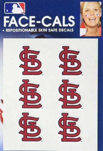 وشم وجه MLB سانت لويس كاردينالز، ألوان الفريق، مقاس واحد in Saudi Arabia