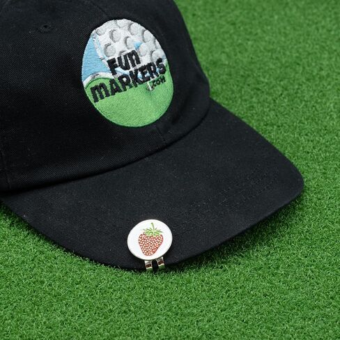 Strawberry Design Golf Ball Marker - Alignment Ball Marker Golf Accessories - Metallic Design Ball Markers for Putting Green -1" Wide in Saudi Arabia