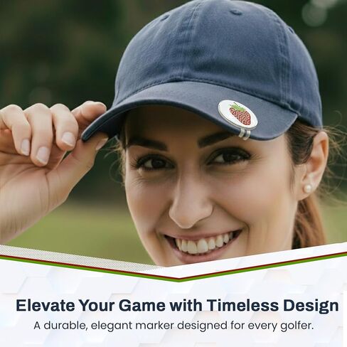 Strawberry Design Golf Ball Marker - Alignment Ball Marker Golf Accessories - Metallic Design Ball Markers for Putting Green -1" Wide in Saudi Arabia
