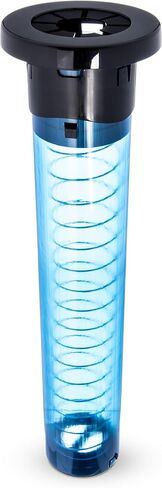 San Jamar Euro Sentry In-Counter Cup Dispenser 4-24 Oz Cups with Adjustable Lever for Restaurants, Dining Halls, and Fast Food, Plastic, 23.5 Inches, Blue in Saudi Arabia