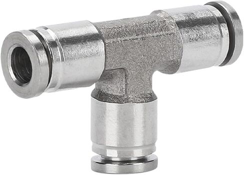 304 الفولاذ المقاوم للصدأ PY/PE8 تي شيرت T-نوع أنبوب هوائي وصلة سريعة 2 قطعة (Stainlesssteelfour-waypza-6) in Saudi Arabia