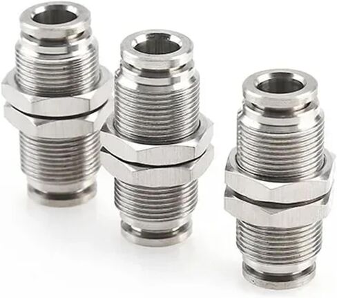 Pneumatic Connectors Fittings PM Tube 6/8/10mm Hose Connector Partition 304 Stainless Steel 1Pcs(6mm) in Saudi Arabia
