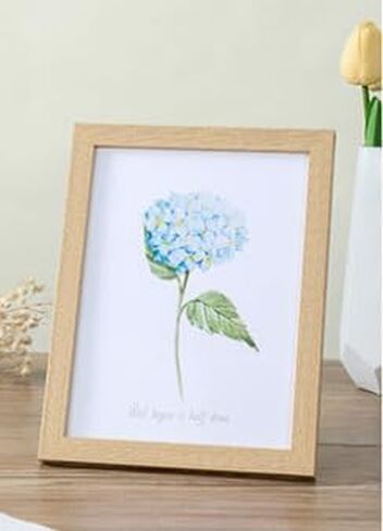 A4 Picture Frame for Wall|Photo Frame for Wall Photo Display, Gallery Wall or Photo Wall Arrangements | Standard A4 Frame Available in Black, White, Wood Colors (Natural wood, 8x12) in Saudi Arabia