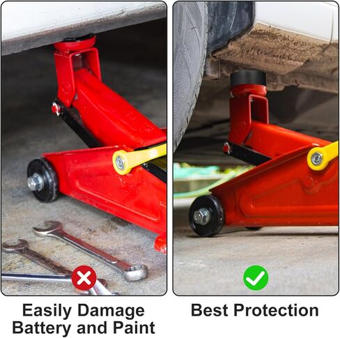8 Pcs Jack Stand Pads Adapter Universal Slotted Frame Rail Pinch Welds Protector Rubber Jack Pad for Stand Accessories (2 Types) in Saudi Arabia
