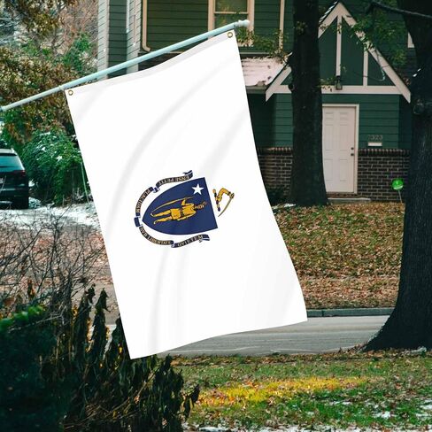 Flag of Massachusetts State Banner 3x5FT Indoor Walls, Outdoor Gardens, Decks, Car, Flags Decorations in Saudi Arabia