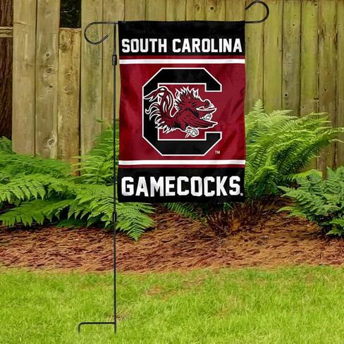 South Carolina Gamecocks Garden Banner Flag with Flag Pole Stand Set in Saudi Arabia