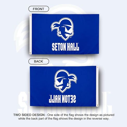 Desert Cactus Seton Hall University SHU Flag - 3 x 5 Feet Pirates Banner, Indoor/Outdoor Durable Fabric, 100% Polyester Design (Style 1a) in Saudi Arabia