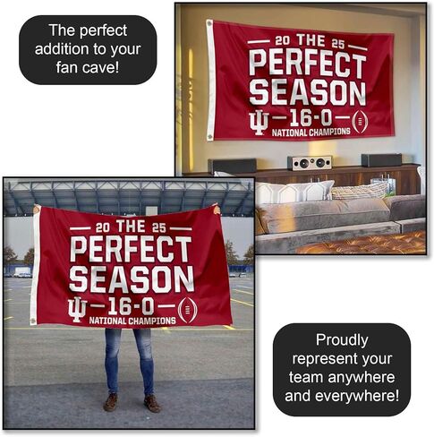 IU Hoosiers 2025 National Champions Perfect Season 3x5 College Flag in Saudi Arabia