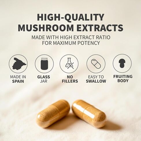 HIFAS DA TERRA HIFAS Detox - Maitake Mushroom Capsules with Polyporus, Organic Mushroom Extract Complex, Daily Brain Supplement for Women & Men, Herbal Immune Support - 60 Vegan Capsules in Saudi Arabia