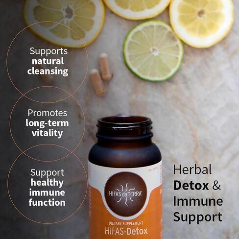 HIFAS DA TERRA HIFAS Detox - Maitake Mushroom Capsules with Polyporus, Organic Mushroom Extract Complex, Daily Brain Supplement for Women & Men, Herbal Immune Support - 60 Vegan Capsules in Saudi Arabia