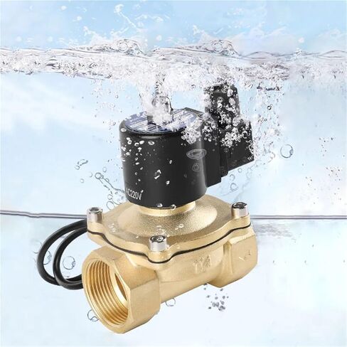 1-1/4 Inch Fountain Solenoid Valve AC220V DC24V 12V Normally Closed Brass Valves For Underwater 1Pcs(12VDC_EPDM-SEAL) in Saudi Arabia