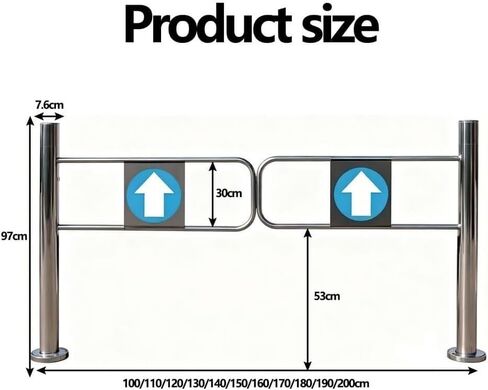 Automatic Swing Doors with Stainless Steel Panels, Suitable for Shops, Libraries and Warehouses.(140 * 97cm) in Saudi Arabia