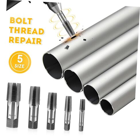 TEHAUX 5 Pcs Set Tap Set Carbon Steel Threading Tool for Plumbing Includes Precision Craftsmanship Durable Design with Storage Case in Saudi Arabia