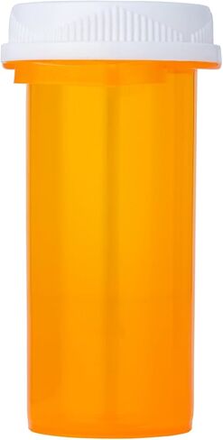 8 Dram Amber Reversible Cap Prescription Vials – Turn Thumb Tab Style | Easy-Open & Child-Resistant | Pharmacy-Grade Pill Storage Bottles (Pack of 1000) in Saudi Arabia