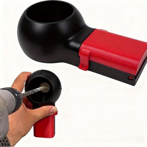 Drill Dust Collector Box for Wall Drilling - Red & Black Dust Catcher Tool, Compatible with Most Drill Bits, No-Mess Wall Dust Cover for Cleaner Drilling, Portable Dust Trap Attachment in Saudi Arabia