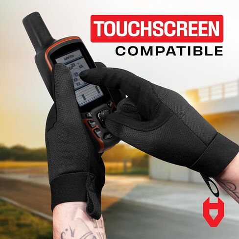 NoCry Heavy-Duty Tactical Work Gloves for Men — Reinforced Palms, Foam-Padded Knuckles, and Strong Stitching; Touchscreen Tips; Breathable and Flexible; Ideal for Mechanics and Construction Work in Saudi Arabia
