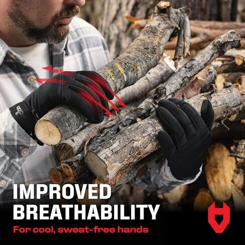 NoCry Heavy-Duty Tactical Work Gloves for Men — Reinforced Palms, Foam-Padded Knuckles, and Strong Stitching; Touchscreen Tips; Breathable and Flexible; Ideal for Mechanics and Construction Work in Saudi Arabia