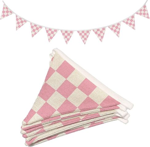 Two Fast Birthday Decorations, 2nd Birthday Decoration for Boys, Race Car Party Supplies for 2 Year Old Garland Triangle Banners,Black and White Checkered Linen Type Flags 11Ft Bunting Flags in Saudi Arabia