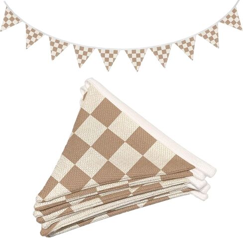 Two Fast Birthday Decorations, 2nd Birthday Decoration for Boys, Race Car Party Supplies for 2 Year Old Garland Triangle Banners,Black and White Checkered Linen Type Flags 11Ft Bunting Flags in Saudi Arabia